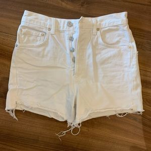 White jeans shorts